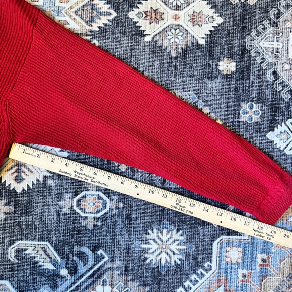 Talbots Women’s Red 100% Cotton Knit Button Down Cardigan Size Medium - Picture 11 of 11